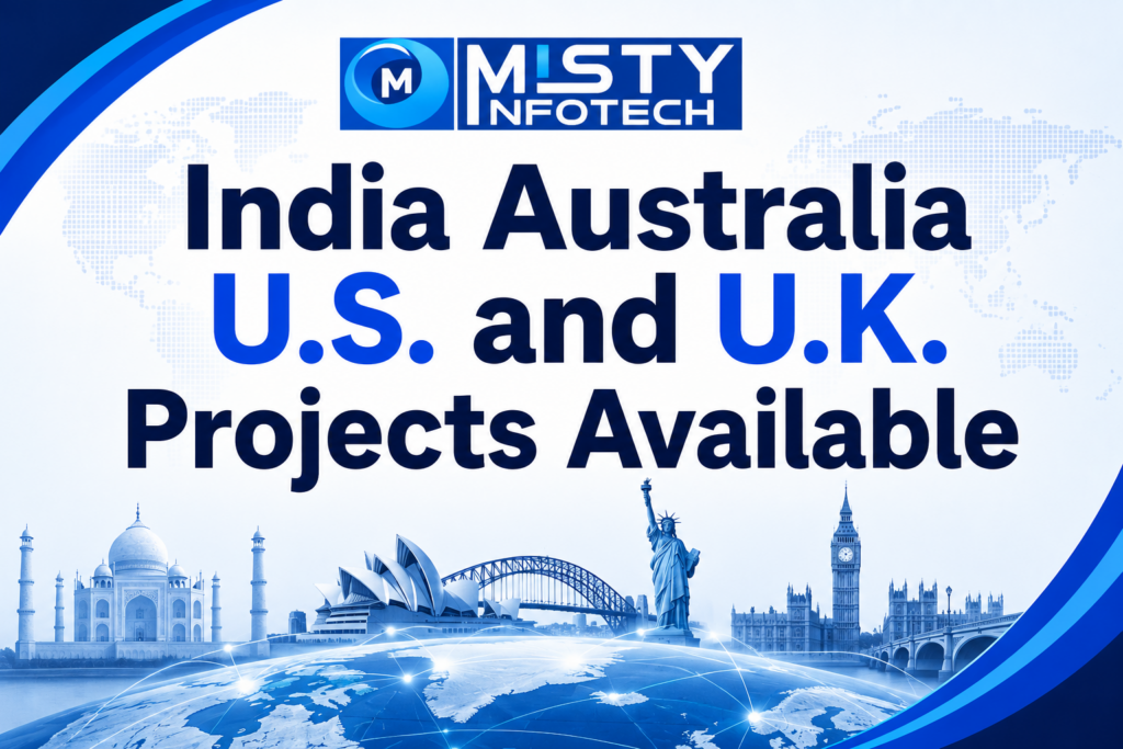 India Australia U.S. and U.K. Projects Available