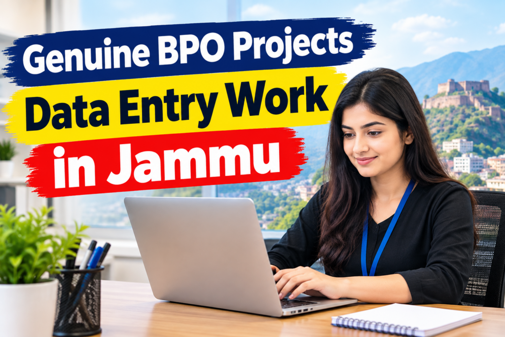 Genuine BPO Projects Data Entry Work in Jammu